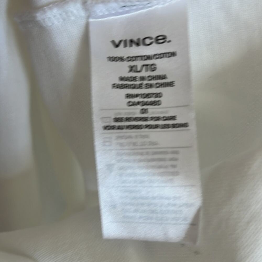 Vince 100% Cotton Collar Zip Front Polo Shirt Style 5069295 XL - Picture 5 of 5